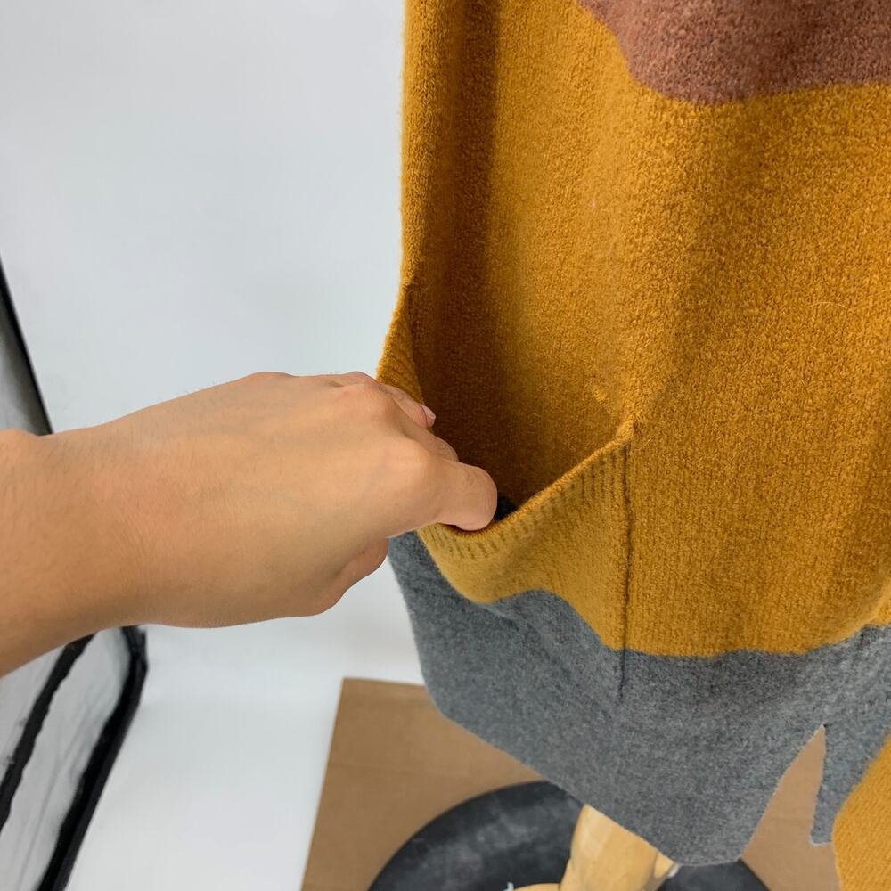 Madewell Cardigan Women M Medium Kent Colorblock Wool Alpaca Blend Tunic Sweater - Picture 5 of 12